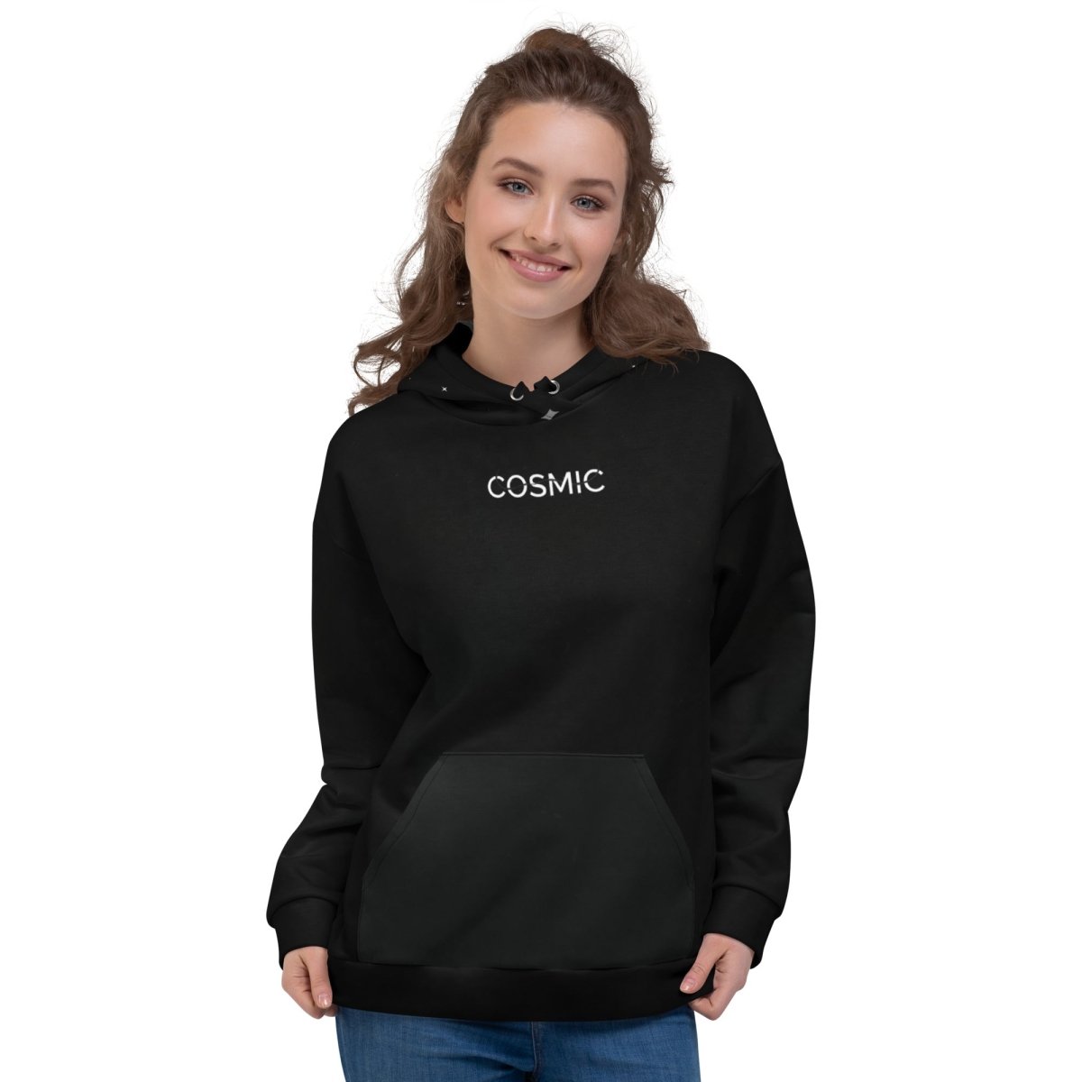 Elsewhere Co Black Hoodie Cosmos Full Print - Elsewhere Co