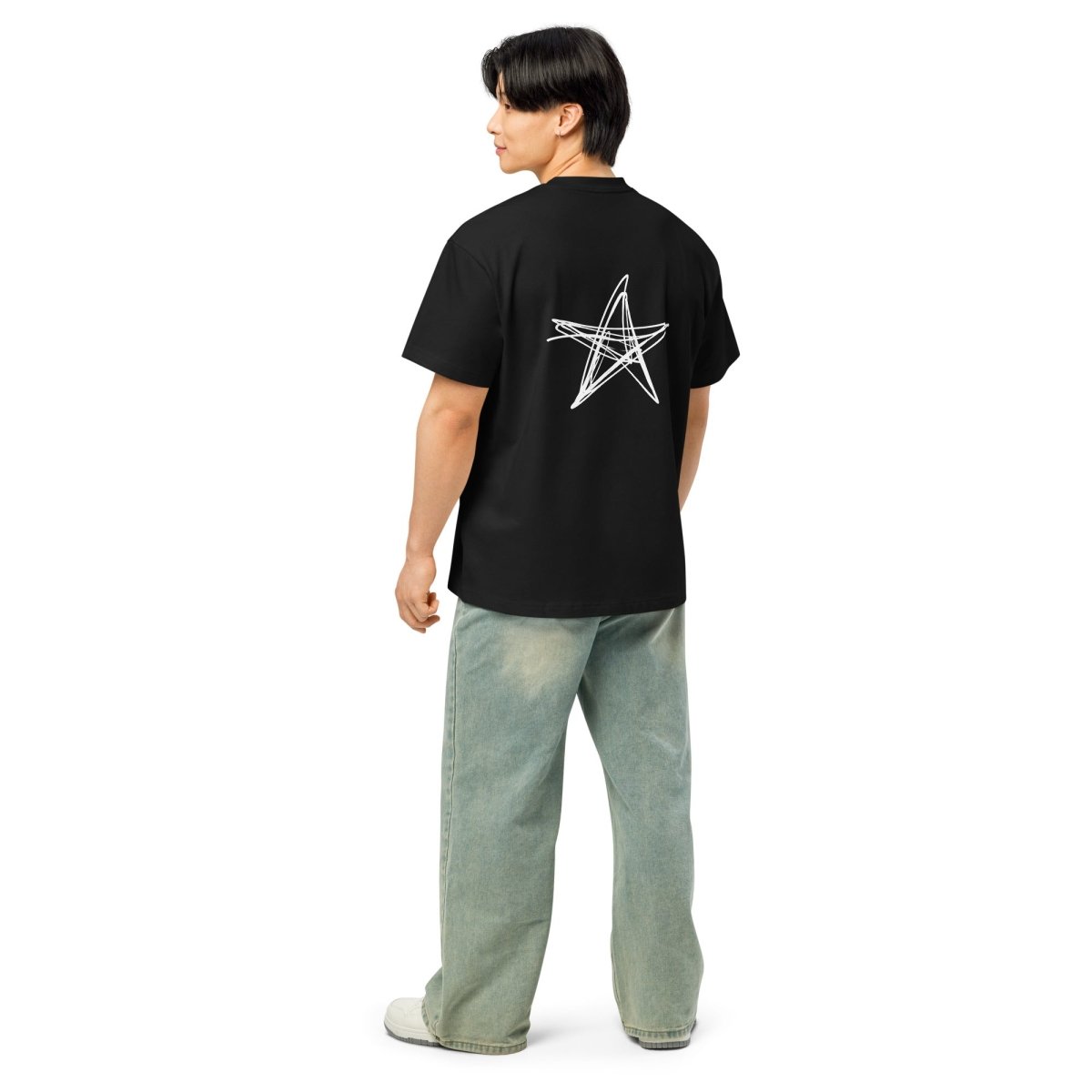 Elsewhere Co Full Black Box Tee Star Print - Elsewhere Co