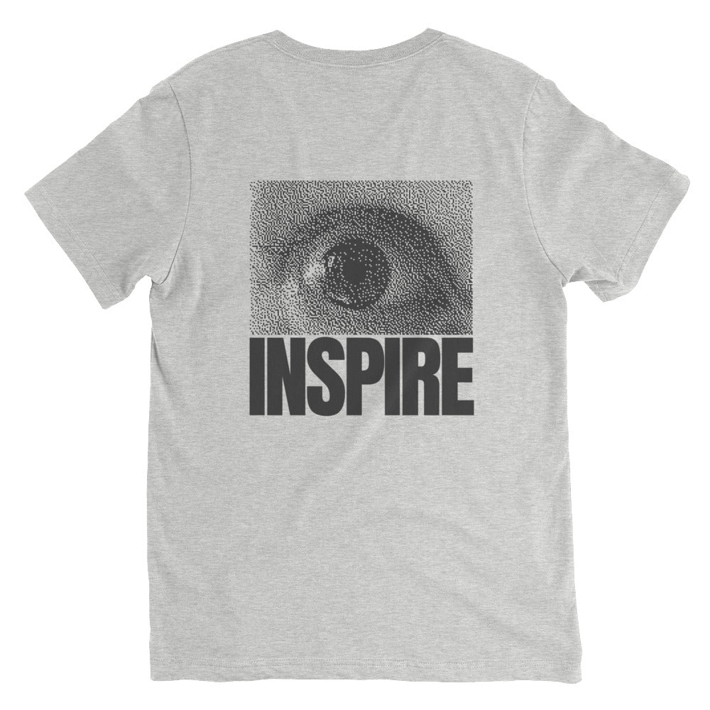 Unisex Short Sleeve V - Neck T-Shirt Back Print - Elsewhere Co