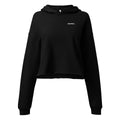 Women's Black Crop Hoodie Back Star Print - Elsewhere Co